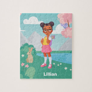 Black School Girl Personnalisé Jigsaw Puzzle Puzzl