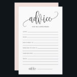 Black Script Advice for the Newlyweds Mariage Card<br><div class="desc">Ajoutez cette carte de conseil simple et élégante à votre mariage. Il est doté d'un script blanc noir, typographie classique, arrière - plan rose vif. Vous pouvez personnaliser l'avant et l'arrière de cette carte de baby shower. Ce conseil pour la carte des jeunes mariés est parfait pour tous les thèmes...</div>