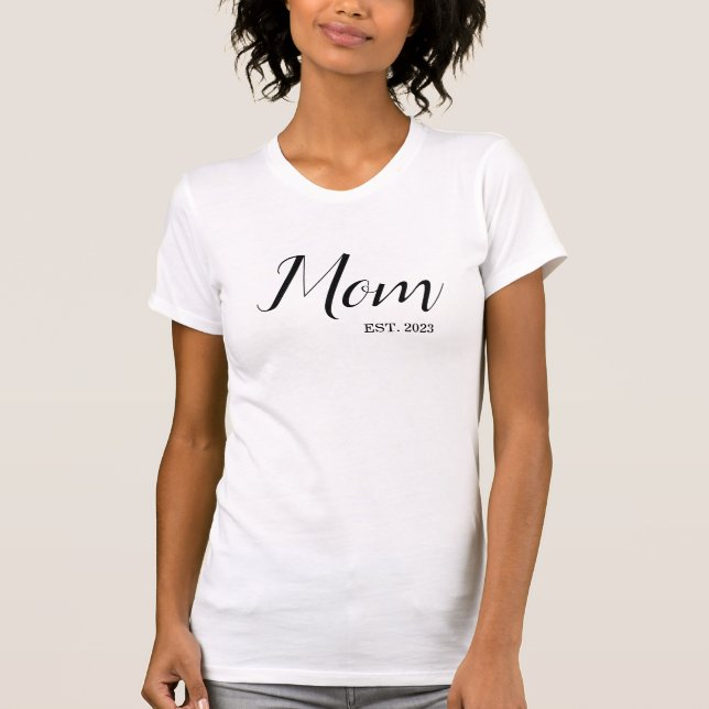 Black Script Established Mom T-Shirt (Devant)