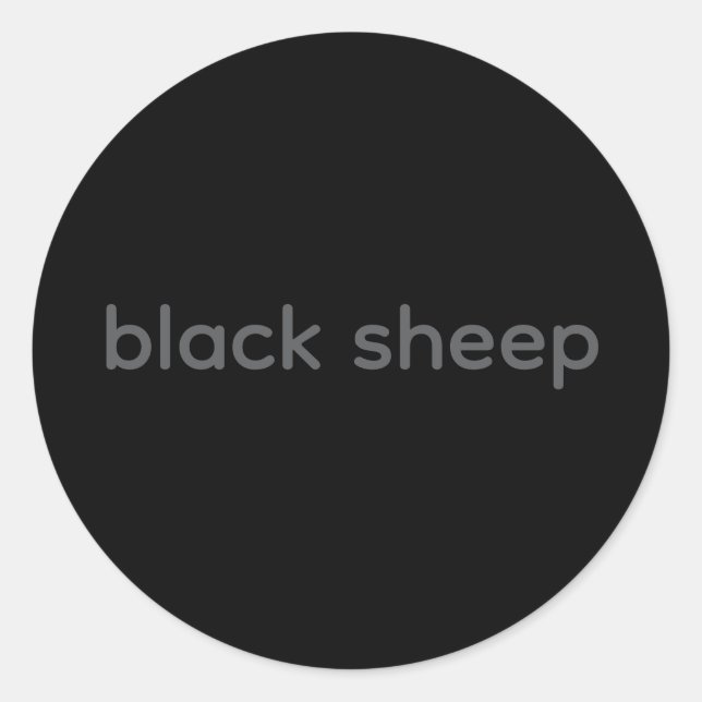 Black Sheep - Autocollant de typographie (Devant)