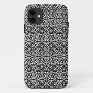 Black Silver Geometry Motif iPhone 5 Coque