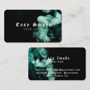 Black Smoke Vape Shop Carte de visite