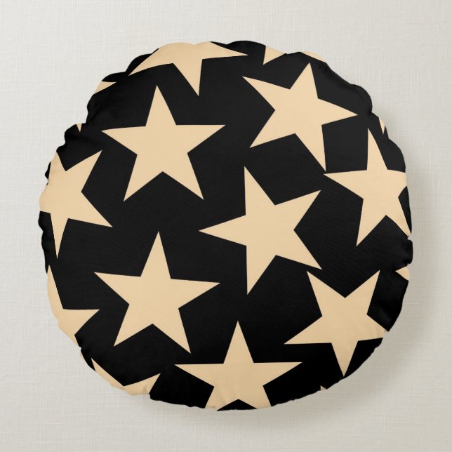 Black Stars Coussin pour élégante décoration d'int (Devant)