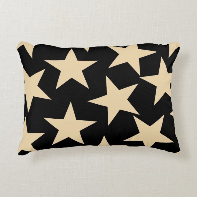 Black Stars Coussin pour élégante décoration d'int (Devant)