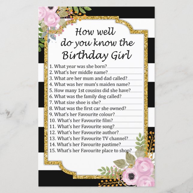 Black Striped Comme tu connais bien la fille d'ann (Devant)