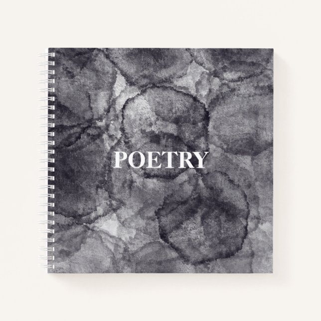 Black Stucco Poetry Journal Carnet (Devant)