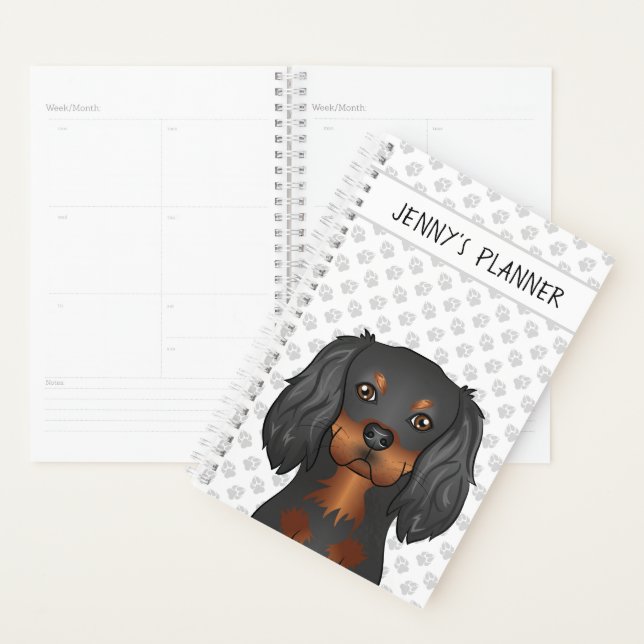 Black & Tan Cavalier King Charles Chien & Titre (Devant avec enveloppe)