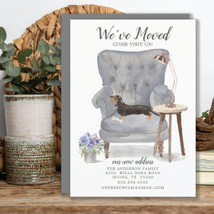 Black & Tan Dachshund   Faire-part de déplacement