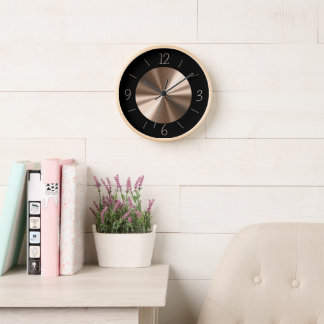 Black tendance avec horloge murale centre en bronz