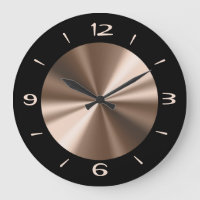 Black tendance avec horloge murale centre en bronz