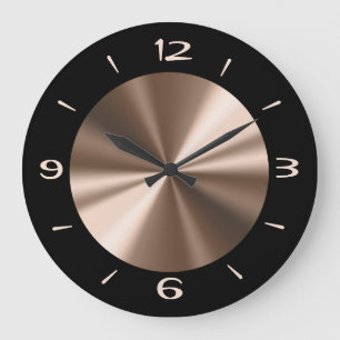 Black tendance avec horloge murale centre en bronz