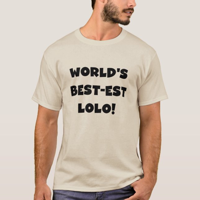 Black Text Meilleurs T-shirts et cadeaux Lolo (Devant)