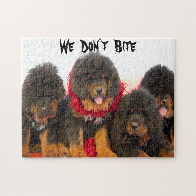 Black Tibetan Mastiff dog Jigsaw Puzzle (Horizontal)