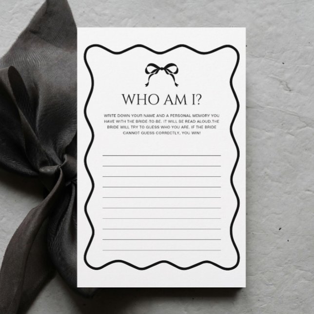 Black Tying Fête des mariées Knot Devinez qui a jo (Créateur téléchargé)