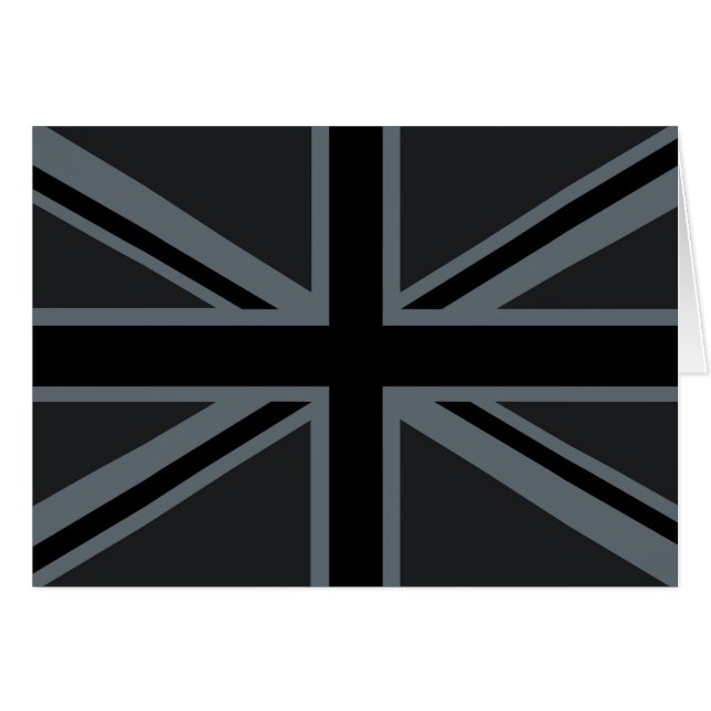 Black Union Jack British Flag Decor (Devant horizontal)