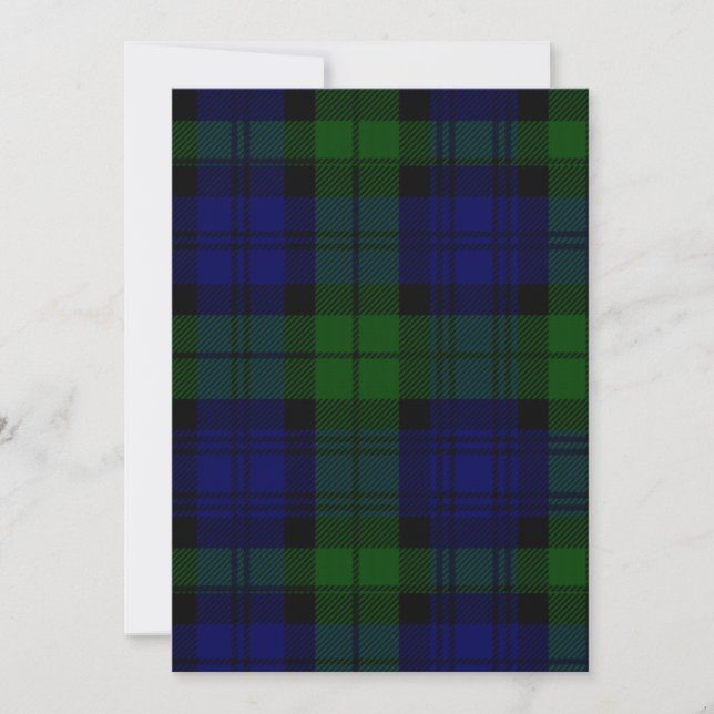 Black Watch Tartan bleu vert Plaid (Devant)