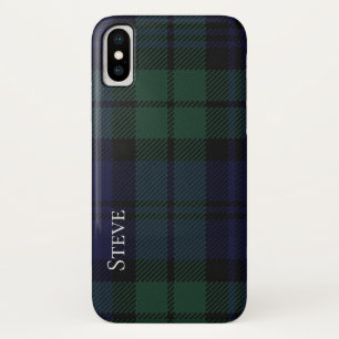 Black Watch Tartan Plaid iPhone X Coque