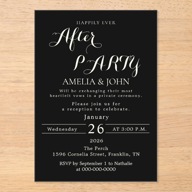 Black wedding invitation (Recto)