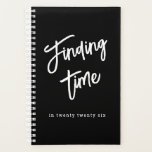 Black & White Bold Script Personalized Name<br><div class="desc">Stay organized in style and keep your loved ones close with this personalized planner. This customizable planner is designed to bring a touch of fun and inspiration to your day while keeping your life on track! Personalize with your name and date or text of your choice, creating a unique custom...</div>