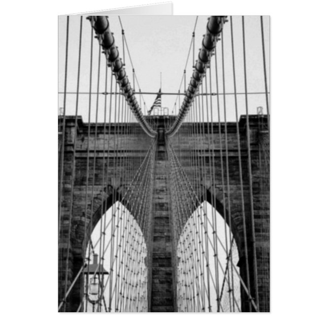 Black White Brooklyn Bridge New York (Devant)