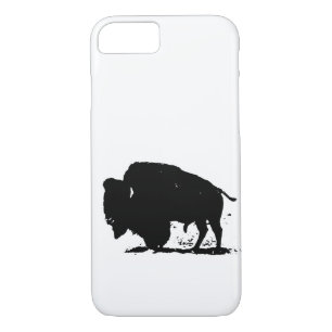 Black & White Buffalo Silhouette iPhone 7 Coque