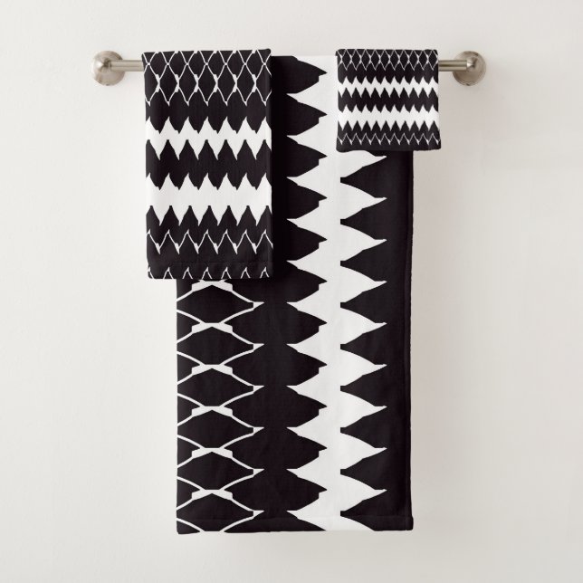 Black White Chevron Pattern (En situation)