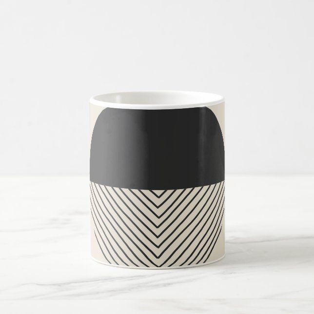 🖤 Black & White Chic : L'Élégante Polka Mug (Centre)