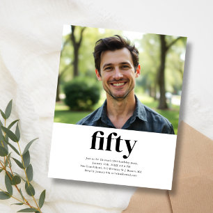 Black & White Cinquante 50e Invitation anniversair