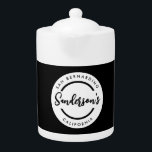 Black White City Ville Lieu Nom Endroit Cercle<br><div class="desc">Simple minimaliste chic style chic noir et blanc nom du lieu à l'intérieur cercle noir. Conception parfaite pour la maison,  le bureau et votre entreprise. Customisez-le avec des textes de votre choix.</div>