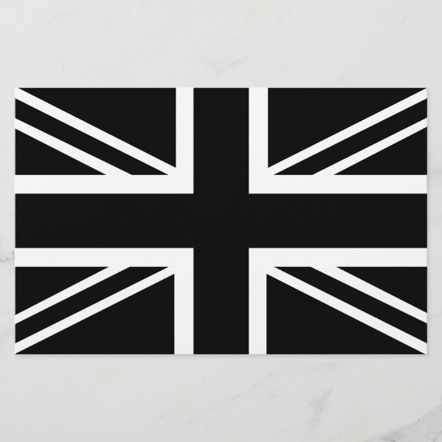 BLack & White Classic Union Jack British(UK) Flag (Devant)