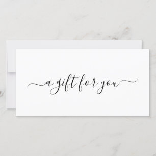 Black White Elegant Business Certificat cadeau