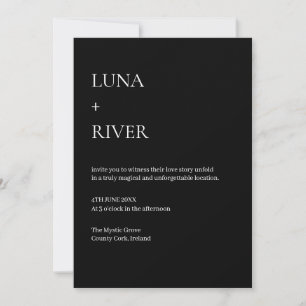 Black & White Elegant Wedding Invitation