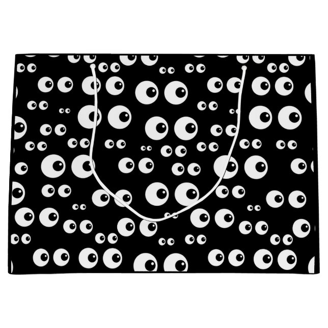Black & White Eyeball Lg. Sac Cadeau (Devant)