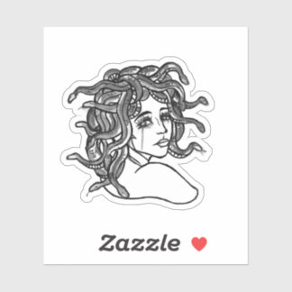 Black&White Medusa Sticker