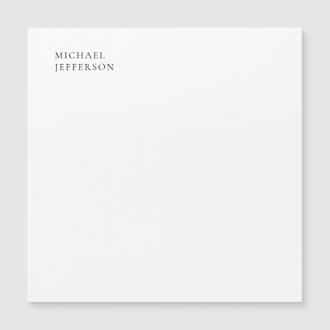 Black & White Minimalist Plain Modern (Devant)