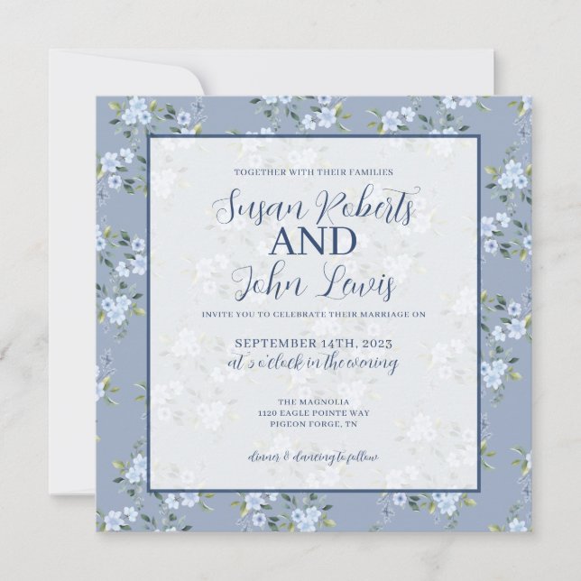 Black & White Modern Wedding Invitation (Devant)
