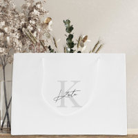 Black White Monogram Bridesmaid Proposition Sac ca