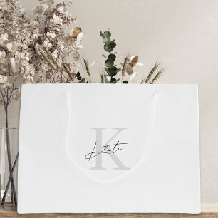 Black White Monogram Bridesmaid Proposition Sac ca