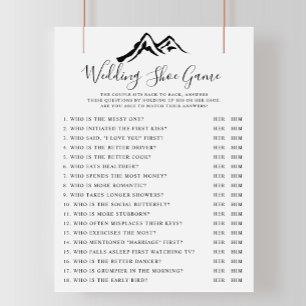 Black White Mountain Mariage jeu de chaussures