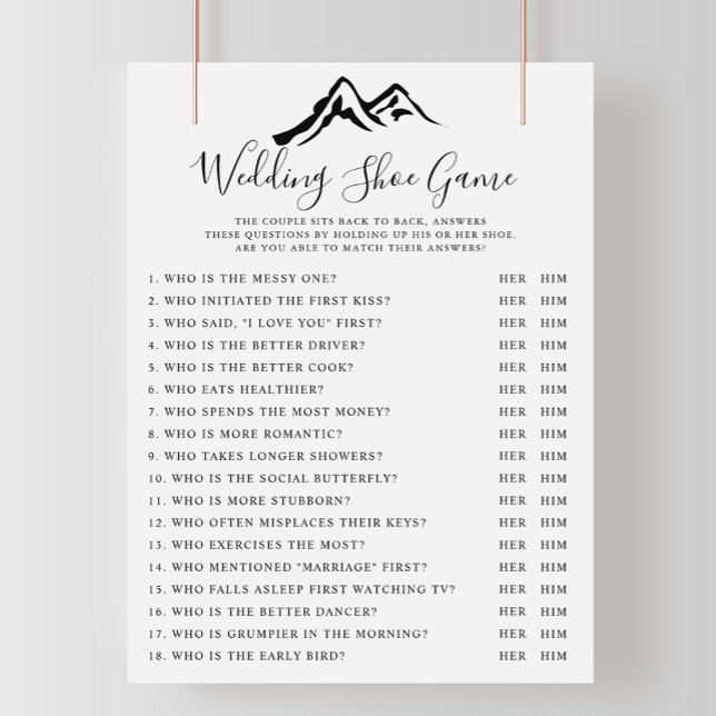 Black White Mountain Mariage jeu de chaussures (Créateur téléchargé)