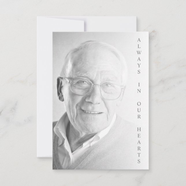 Black & White Photo for Funeral Service (Devant)