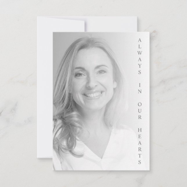 Black & White Photo for Memorial Service (Devant)