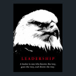Black White Pop Art Eagle Leadership Poster<br><div class="desc">Freedom & Courage Motivational Eagles Images - Fearsome Patriotic Eagle - Pop Art Syle American Eagle Landing Image - Sephia Brown Tones Watercolor Effet American Bald Eagle - Fearless American Bald Eagle : Flying American Eagle Pictures - L'aigle chauve est l'oiseau national et le symbole des États-Unis.</div>
