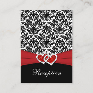 Black White Red Damask, Cartes de fermeture du coe