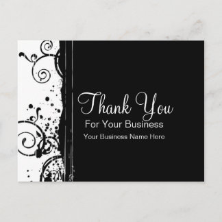 Black & White Swirls :: Modèle de carte postale pr