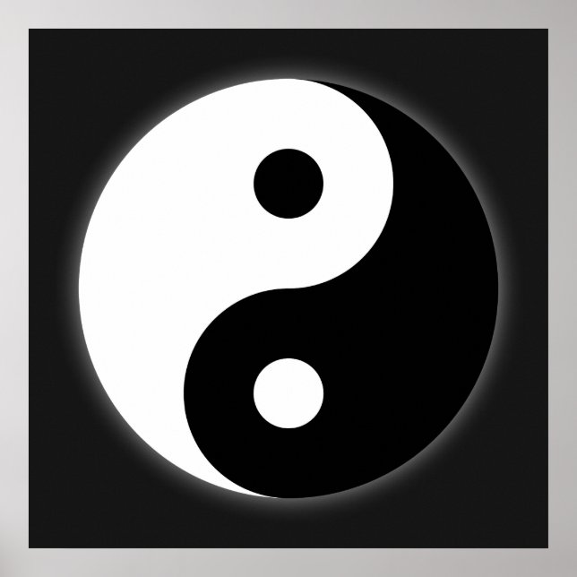 Black & White Yin Yang Poster (Devant)