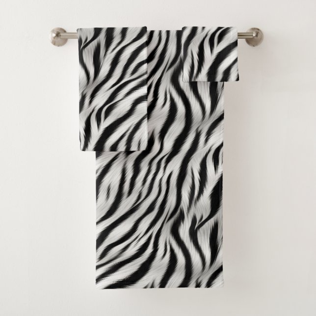 Black White Zebra Print Animal Safari (En situation)