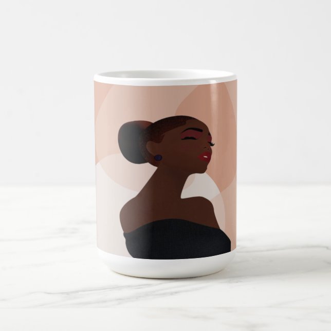 Black Woman Abstrait Art Mug (Centre)