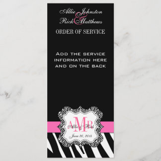 Black Zebra Imprimer Monogramme Programme de maria