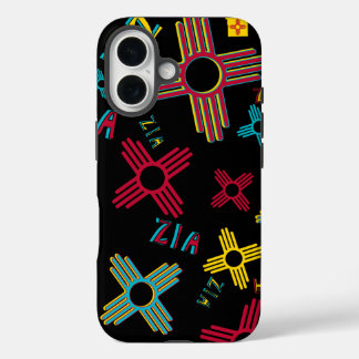 Black ZIA Collage iPhone 16 Protective coque NM